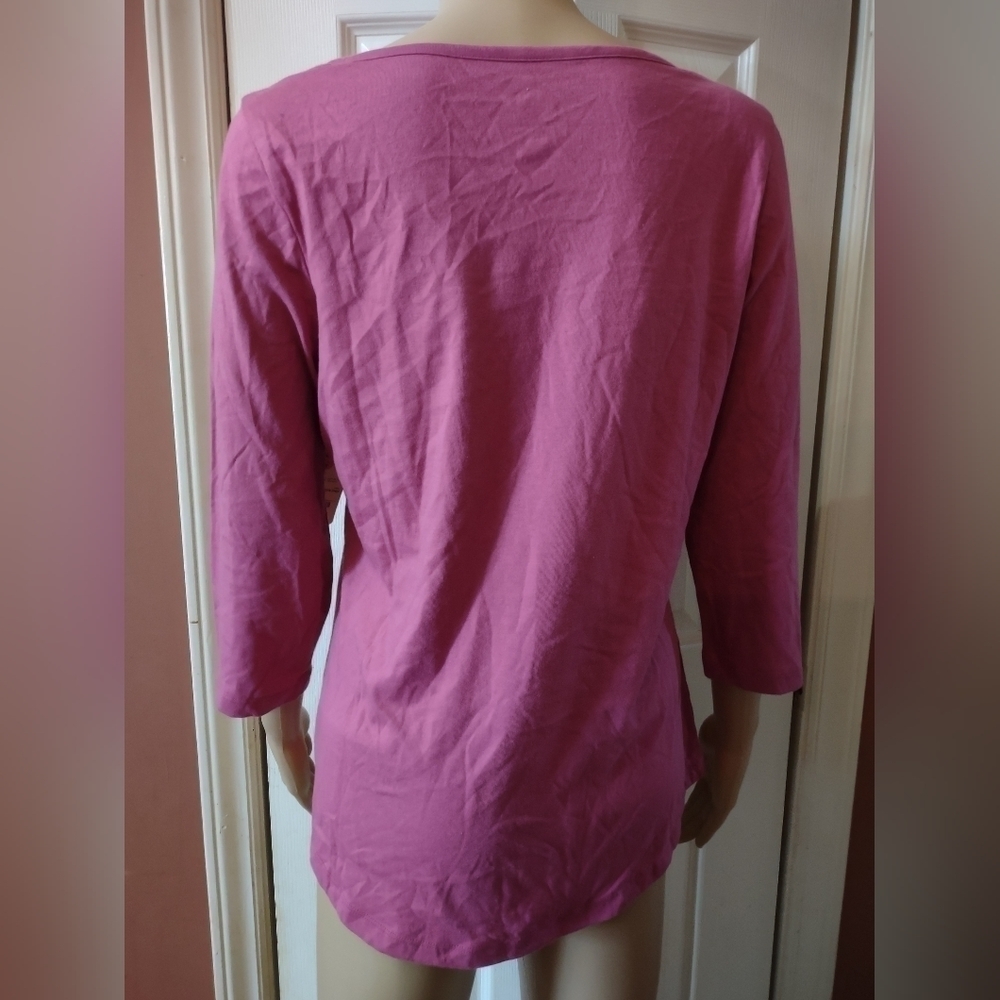 NWT St John Bay size small women's long sleeve blouse shirt top - Picture 4 of 6